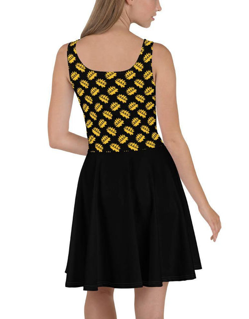 Load image into Gallery viewer, Ancap Porcupine Skater Dress (Black) by Proud Libertarian
