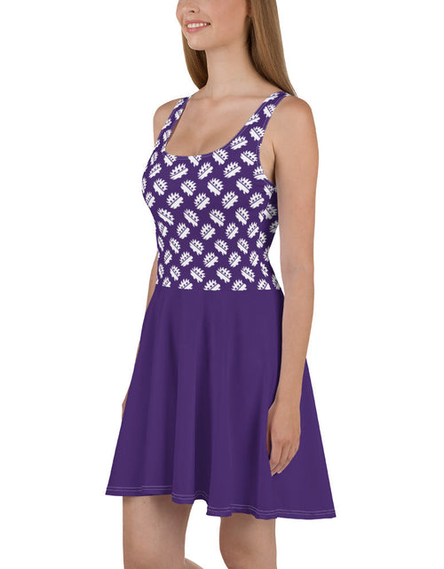 Load image into Gallery viewer, Purple Porcupine Skater Dress by Proud Libertarian
