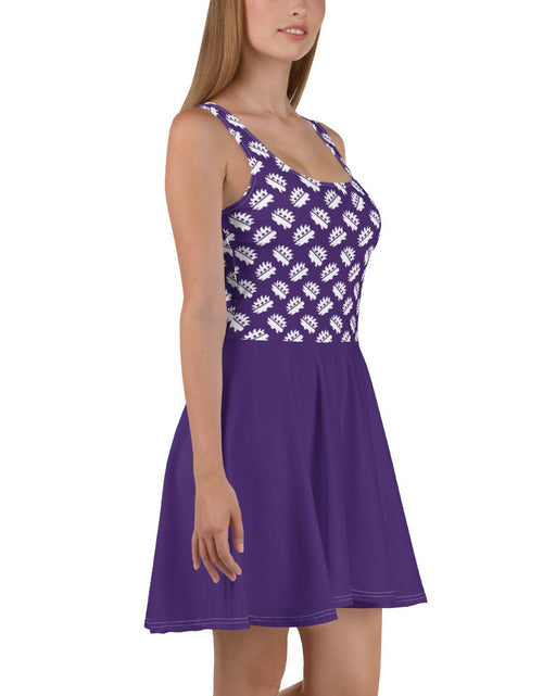 Load image into Gallery viewer, Purple Porcupine Skater Dress by Proud Libertarian
