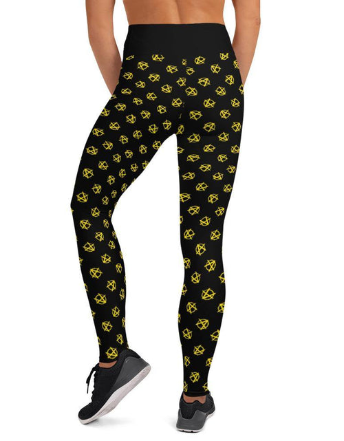Load image into Gallery viewer, Ancap Anarchy Yoga Leggings by Proud Libertarian

