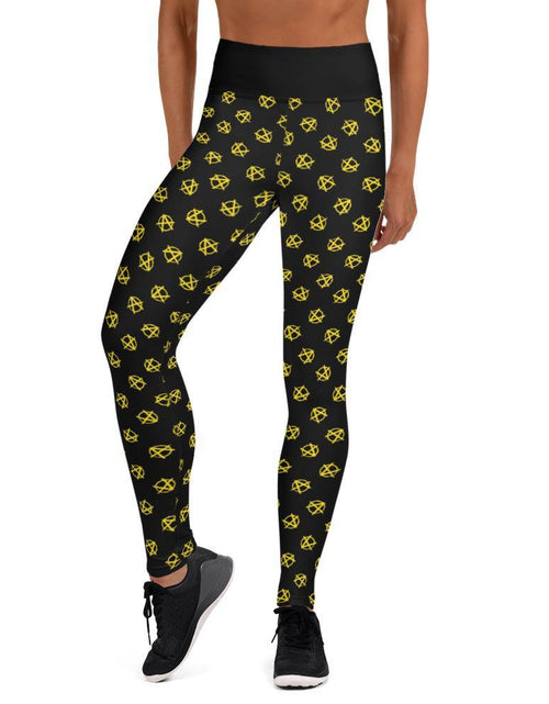 Load image into Gallery viewer, Ancap Anarchy Yoga Leggings by Proud Libertarian
