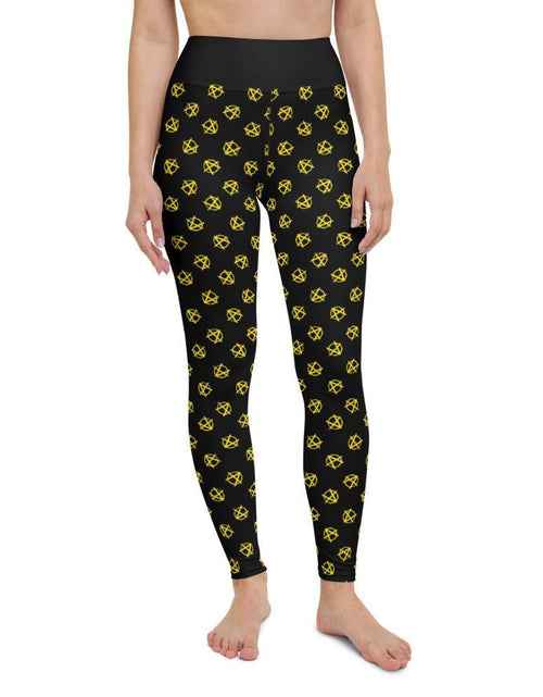 Load image into Gallery viewer, Ancap Anarchy Yoga Leggings by Proud Libertarian

