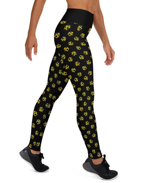 Load image into Gallery viewer, Ancap Anarchy Yoga Leggings by Proud Libertarian
