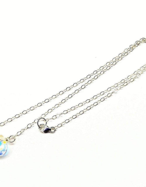 Load image into Gallery viewer, Sterling Silver Wire Wrapped Crystal Briolette Drop Necklace by Alexa Martha Designs
