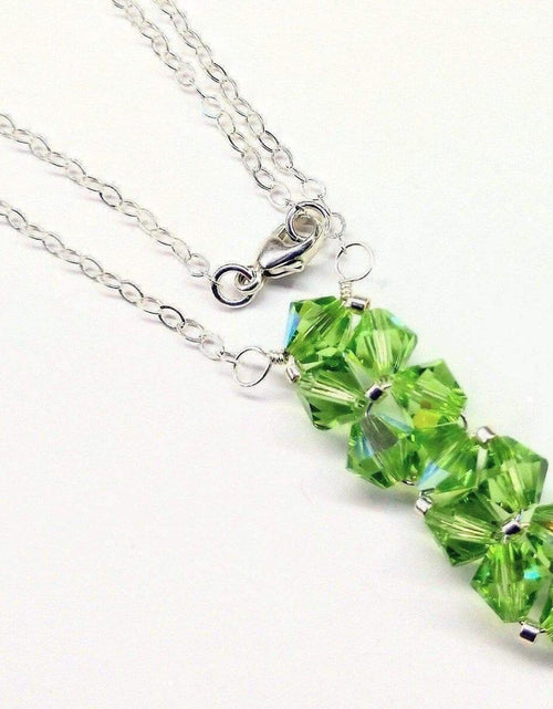 Load image into Gallery viewer, Handmade Wire Woven Crystal Rock Candy Necklace in Various Colors by Alexa Martha Designs
