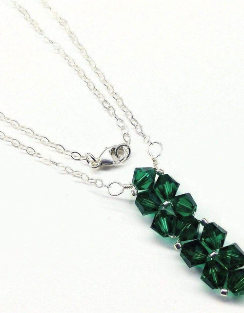 Load image into Gallery viewer, Handmade Wire Woven Crystal Rock Candy Necklace in Various Colors by Alexa Martha Designs
