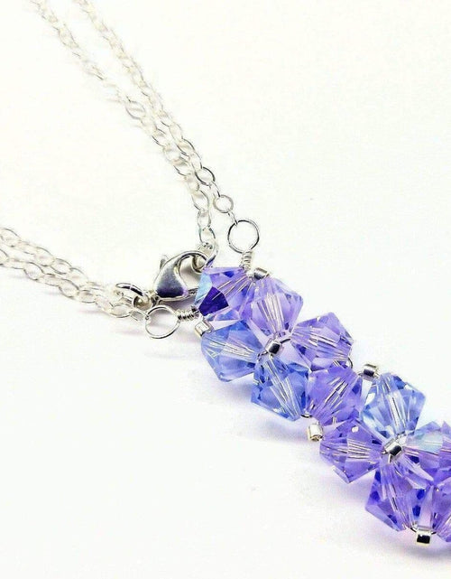 Load image into Gallery viewer, Handmade Wire Woven Crystal Rock Candy Necklace in Various Colors by Alexa Martha Designs
