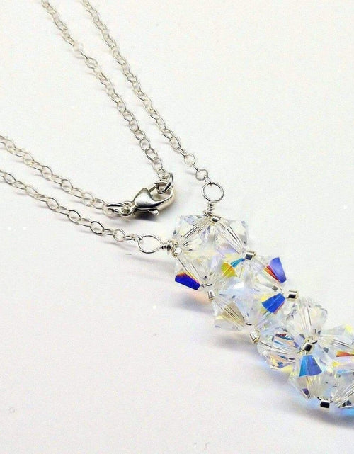 Load image into Gallery viewer, Handmade Wire Woven Crystal Rock Candy Necklace in Various Colors by Alexa Martha Designs
