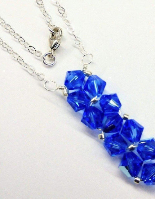 Load image into Gallery viewer, Handmade Wire Woven Crystal Rock Candy Necklace in Various Colors by Alexa Martha Designs
