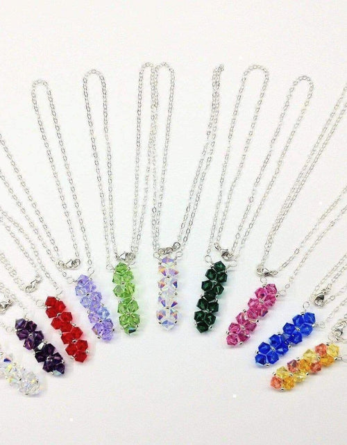 Load image into Gallery viewer, Handmade Wire Woven Crystal Rock Candy Necklace in Various Colors by Alexa Martha Designs
