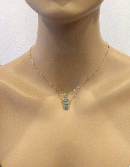 Load image into Gallery viewer, Tiny Super Sparkly Rock Candy Crystal Bar Necklace by Alexa Martha Designs
