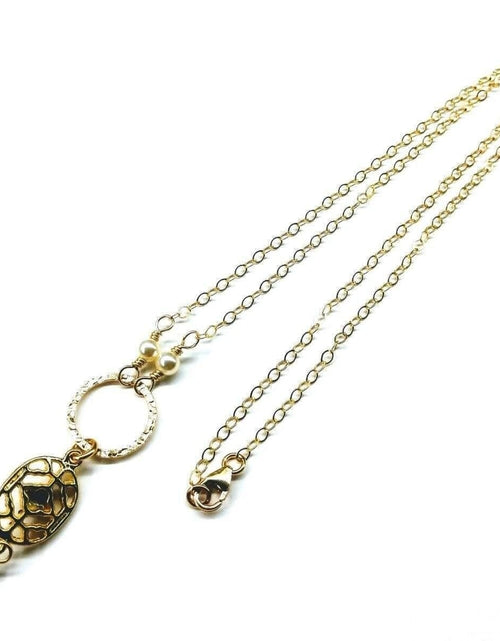 Load image into Gallery viewer, 14 KT Gold-Filled Purple Crystal Circle  Filigree Necklace by Alexa Martha Designs
