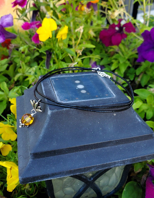 Load image into Gallery viewer, Silver Crystal Pineapple Leather Necklace by Alexa Martha Designs
