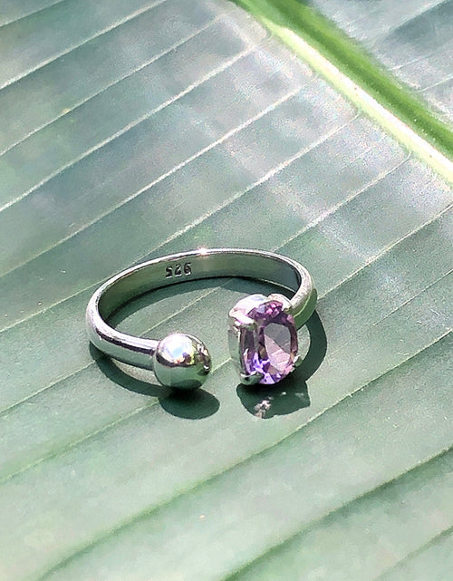 Load image into Gallery viewer, Amethyst Ball Ring by SLATE + SALT
