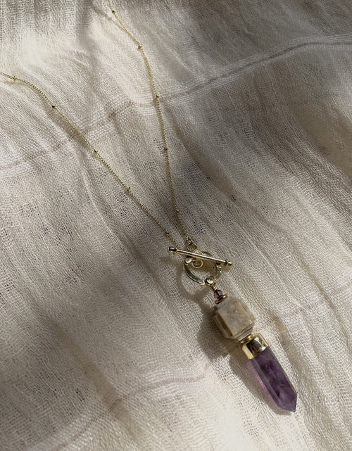 Load image into Gallery viewer, Amethyst Lariat Necklace by SLATE + SALT

