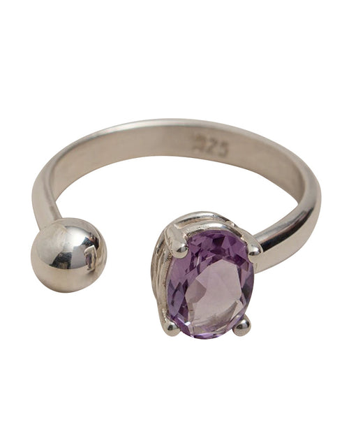 Load image into Gallery viewer, Amethyst Ball Ring by SLATE + SALT
