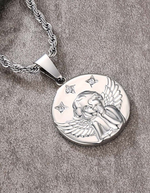 Load image into Gallery viewer, Angle Coin Pendant Necklace by Bling Proud | Urban Jewelry Online Store
