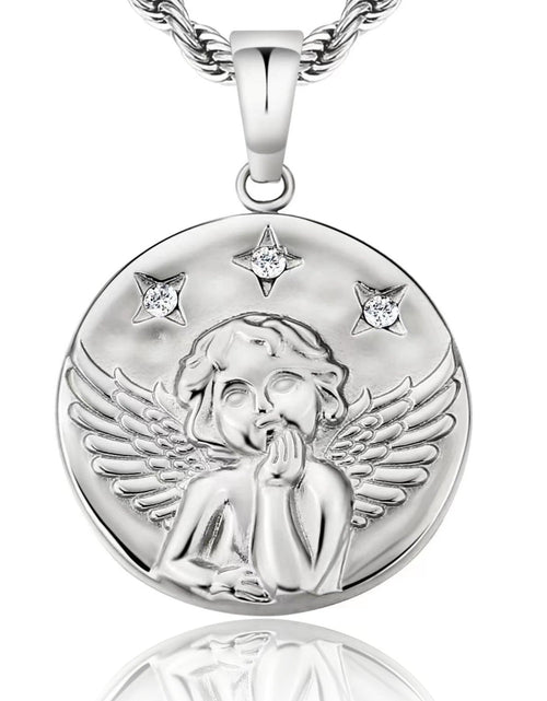 Load image into Gallery viewer, Angle Coin Pendant Necklace by Bling Proud | Urban Jewelry Online Store
