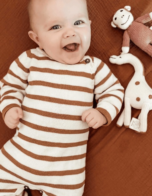 Load image into Gallery viewer, Giraffe Baby Toy - Organic Newborn Rattle by Estella
