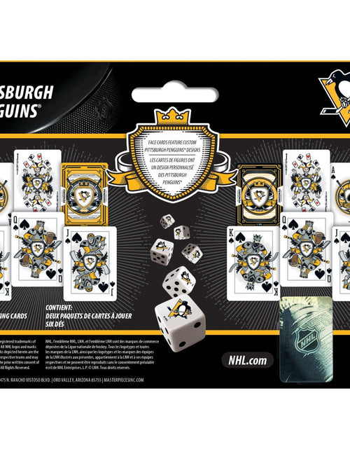 Load image into Gallery viewer, Pittsburgh Penguins - 2-Pack Playing Cards &amp; Dice Set by MasterPieces Puzzle Company INC
