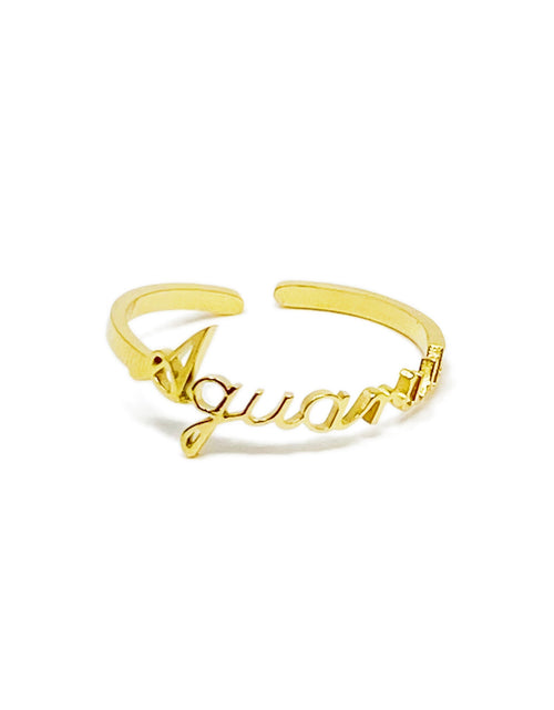 Load image into Gallery viewer, Scripted Zodiac Ring by Ellisonyoung.com
