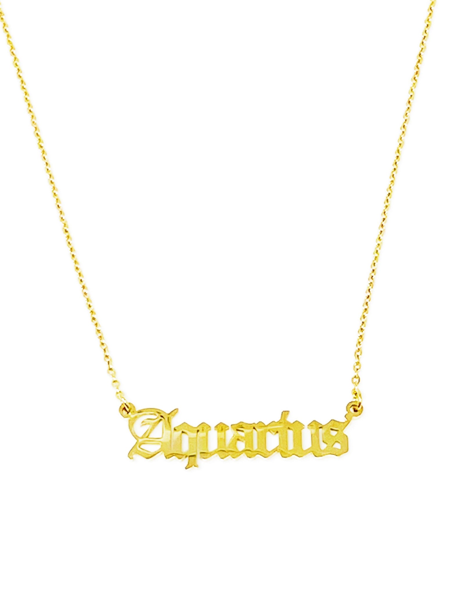 Old English Zodiac Necklace by Ellisonyoung.com
