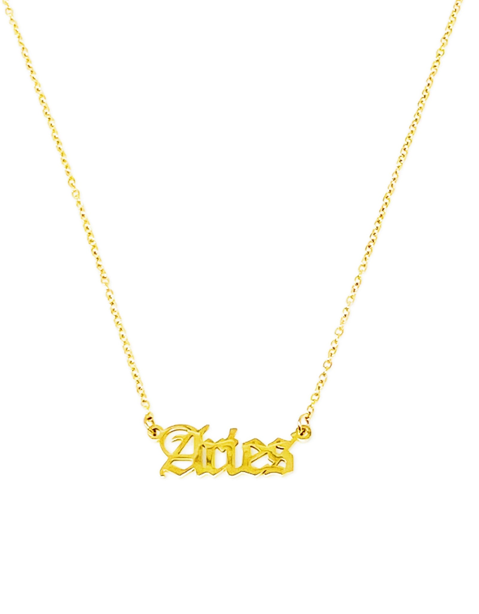 Old English Zodiac Necklace by Ellisonyoung.com