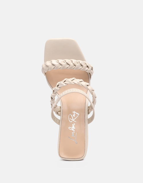 Load image into Gallery viewer, arnie Ddual braided strap block heel sandals by London Rag
