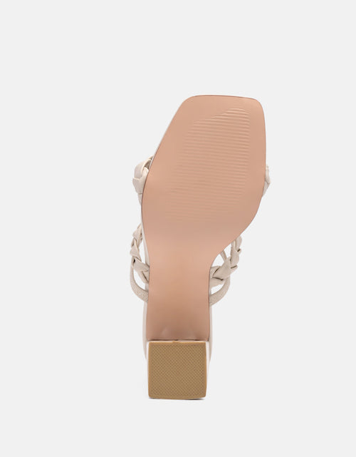 Load image into Gallery viewer, arnie Ddual braided strap block heel sandals by London Rag
