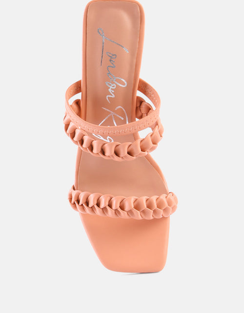 Load image into Gallery viewer, arnie Ddual braided strap block heel sandals by London Rag
