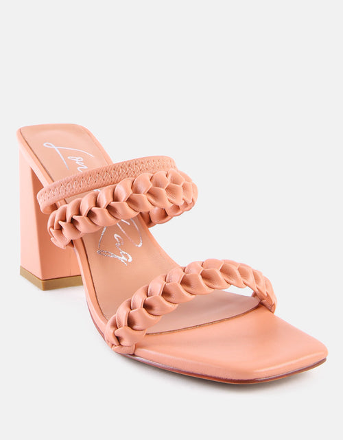 Load image into Gallery viewer, arnie Ddual braided strap block heel sandals by London Rag
