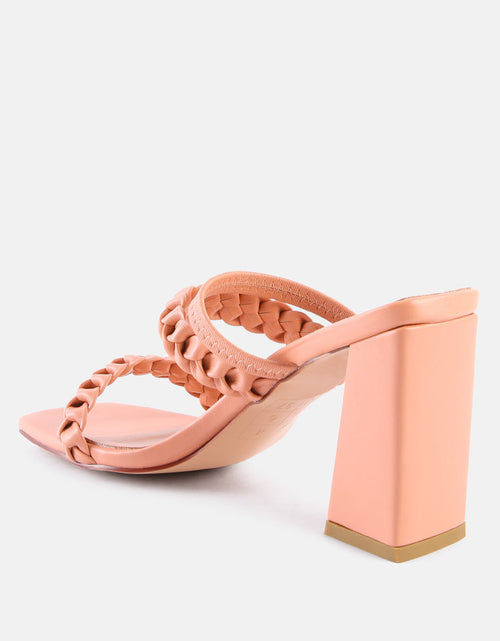 Load image into Gallery viewer, arnie Ddual braided strap block heel sandals by London Rag
