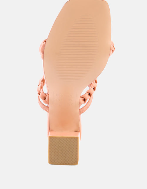 Load image into Gallery viewer, arnie Ddual braided strap block heel sandals by London Rag
