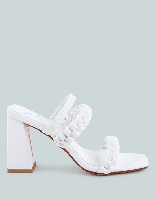 Load image into Gallery viewer, arnie Ddual braided strap block heel sandals by London Rag
