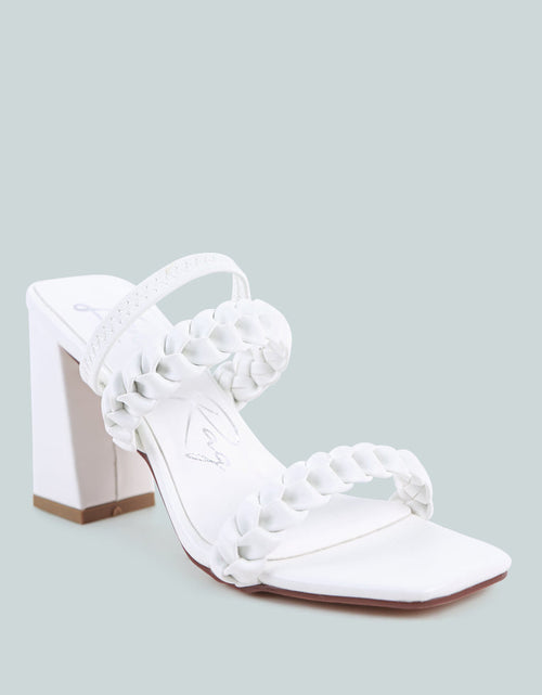 Load image into Gallery viewer, arnie Ddual braided strap block heel sandals by London Rag

