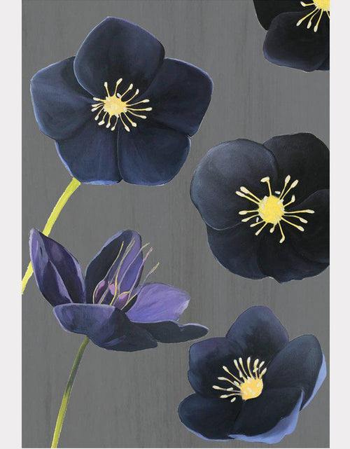 Load image into Gallery viewer, Art Print:  Black Hellebore on Charcoal by India &amp; Purry
