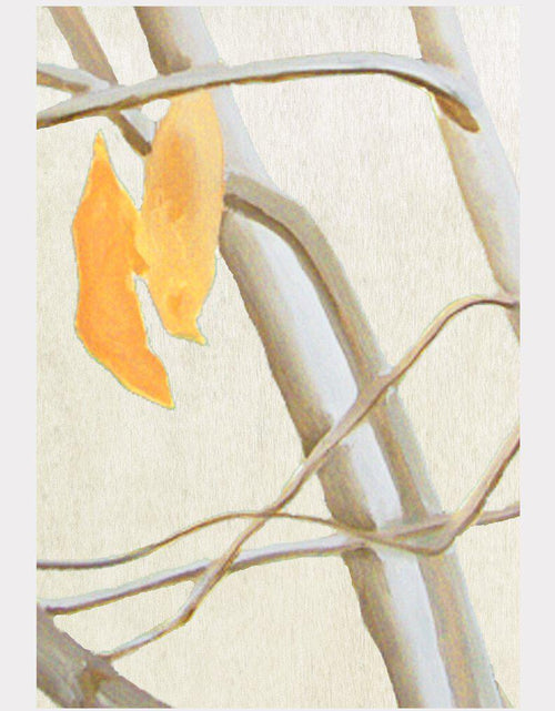 Load image into Gallery viewer, Art Print:  Orange Leaves on Ecru by India &amp; Purry
