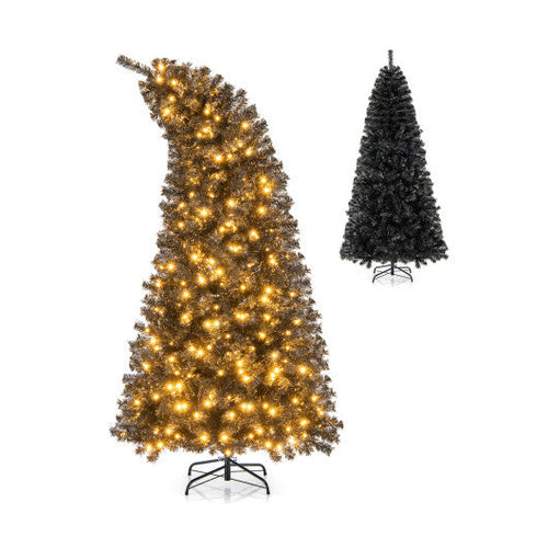 Load image into Gallery viewer, 6/7 FT Artificial Christmas Tree with Bendable Top Section and Warm Light-7 ft
