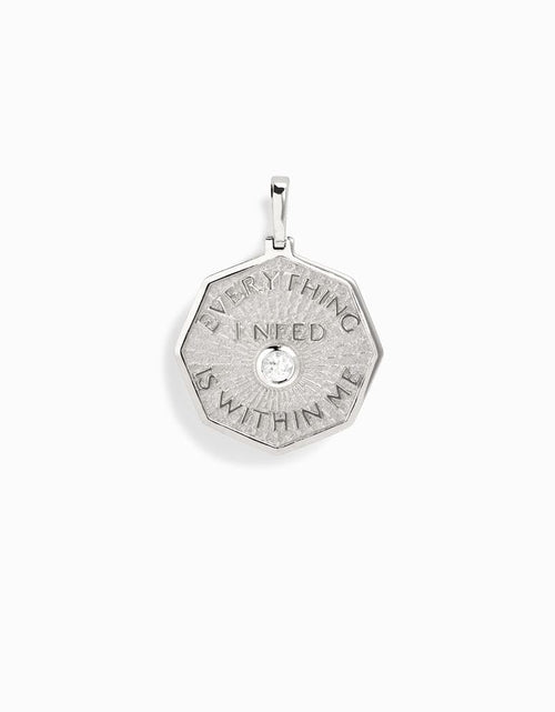 Load image into Gallery viewer, Everything I Need is Within Me Affirmation Coin Pendant by Awe Inspired
