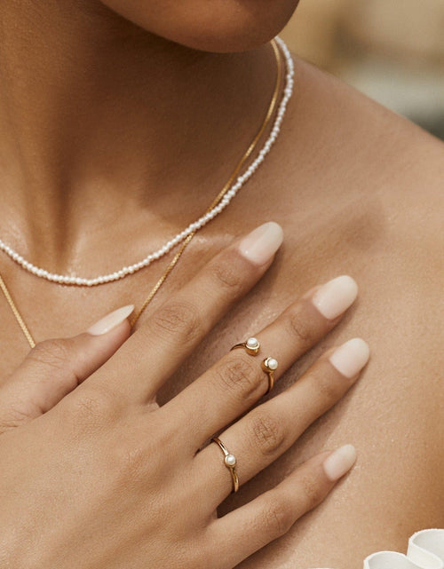 Load image into Gallery viewer, Double Moonstone Ring by Awe Inspired
