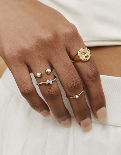 Load image into Gallery viewer, Pearl Ring by Awe Inspired
