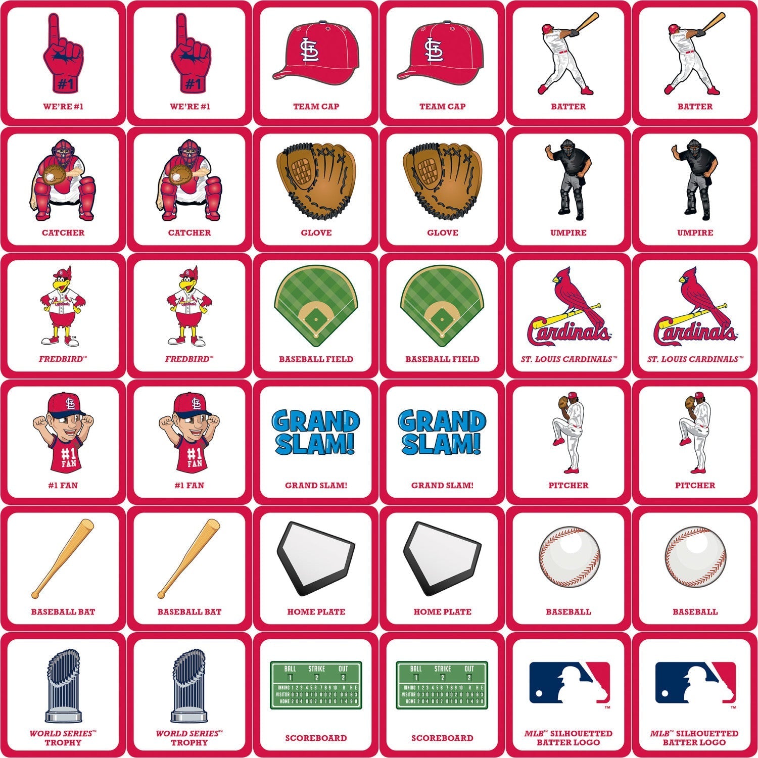 St. Louis Cardinals Matching Game by MasterPieces Puzzle Company INC