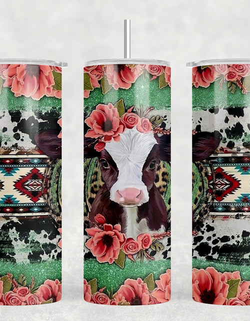 Load image into Gallery viewer, Aztec Calf|Skinny Tumbler|Optional Bluetooth Speaker| Speaker Color Varies by Rowdy Ridge Co
