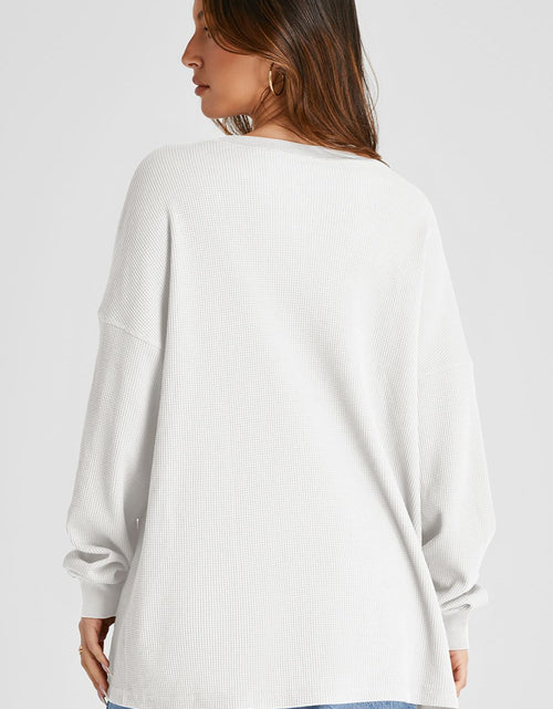 Load image into Gallery viewer, Waffle-Knit Long Sleeve Sweatshirt
