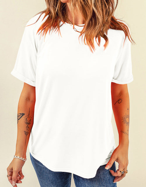 Load image into Gallery viewer, Round Neck Short Sleeve T-Shirt

