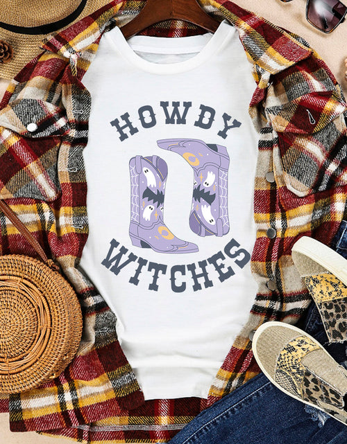 Load image into Gallery viewer, Graphic Round Neck Short Sleeve T-Shirt
