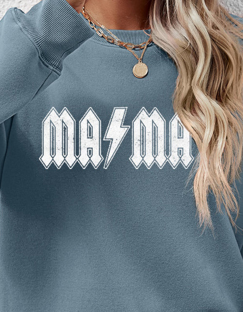 Load image into Gallery viewer, Letter Graphic Dropped Shoulder Sweatshirt
