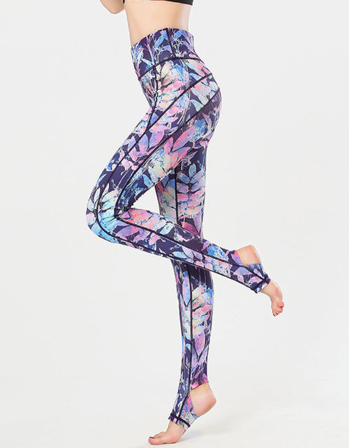 Load image into Gallery viewer, Printed Wide Waistband Active Leggings with Stirrups
