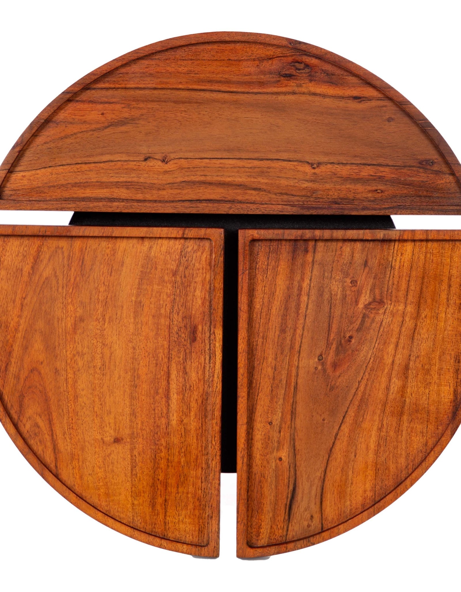 Round Acacia Wood Side Accent Table by Blak Hom