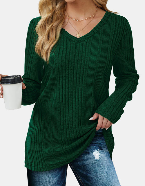 Load image into Gallery viewer, V-Neck Long Sleeve T-Shirt
